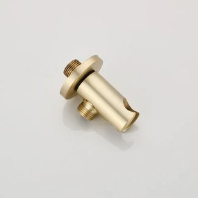 Saniclear Brass Curved Pro inbouw regendouche rond met 20cm hoofddouche en plafondarm geborsteld messing - mat goud