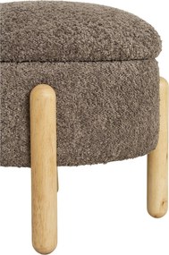 Medas Opbergpoef Bouclé - Brown