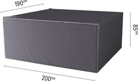 Platinum Aerocover tuinsethoes - Ademende hoes voor tuinset met rechthoekige tafels van 180 tot 200cm (inclusief stoelen)