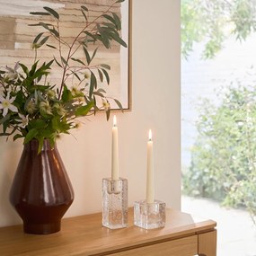 Handgeblazen glazen kandelaar, hoogte 8 cm, CASARE