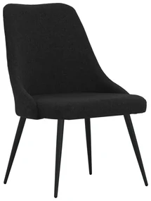 vidaXL Eetkamerstoelen 2 st stof zwart