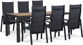 Tuinset 6 personen 210 cm Aluminium Grijs Lifestyle Garden Furniture Essence/Creta
