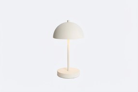 Buiten Tafellamp Mushroom Wit Oplaadbaar -staps Dimbaar - Keira Kunststof /Staal Wit