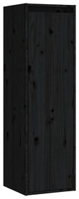 vidaXL Wandkast 30x30x100 cm massief grenenhout zwart