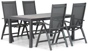 Tuinset 4 personen 164 cm Aluminium/Textileen /Aluminium/textileen Grijs Presto Vasto/Residence