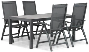 Tuinset 4 personen 164 cm Aluminium/Textileen /Aluminium/textileen Grijs Presto Vasto/Residence