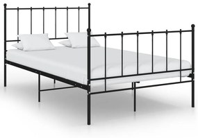 vidaXL Bedframe metaal zwart 120x200 cm