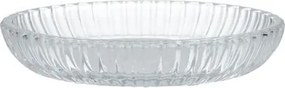 Zeepschaaltje, geribbeld glas, 14,5 cm x 3 cm