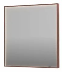 INK SP19 spiegel - 80x4x80cm rechthoek in stalen kader incl dir LED - verwarming - color changing - dimbaar en schakelaar - geborsteld koper 8409049