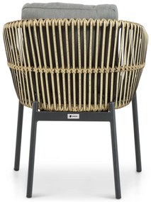 Tuinstoel Aluminium/Rope Taupe-naturel-bruin Coco Nathan