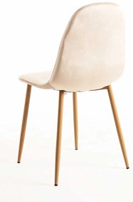 Set van 4 Teok Fluwelen Stoelen