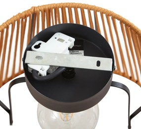 Japandi buiten plafondlamp met oranje touw IP54 - Jayla