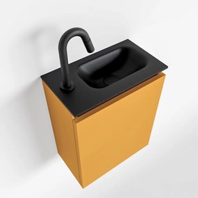 Mondiaz Ture 40cm toiletmeubel ocher met wastafel urban rechts 1 kraangat