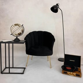 Velvet Fauteuil - Zwart