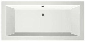 Xenz Society Duobad - 190x90x53 - afvoer Midden - acryl - wit mat 6854-03