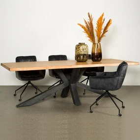 Tower Living Boomstamtafel Acacia Spinpoot 220 X 100 Cm Sovana - 220 X 100cm.