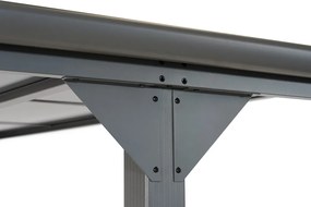 Aluminium carport Lombardy 3x5.8 Tuinpunt antraciet