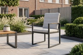 Tuinset 6 personen 210 cm Aluminium Grijs Lifestyle Garden Furniture Alessio/Creta