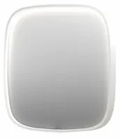 INK SP31 spiegel - 80x4x80cm contour in stalen kader incl dir LED - verwarming - color changing - dimbaar en schakelaar - mat wit 8409821