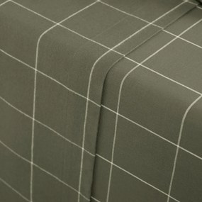 Plat laken in flanel, Charlie kaki