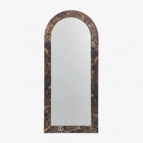 Natuurstenen Wandspiegel Alune 80 X 180 Cm & Bruin Marmer Emperador - Sklum
