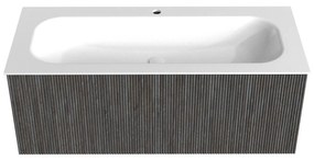 Mondiaz Kurve 110cm badmeubel shadow met 1 lade en wastafel big medium midden 1 kraangat