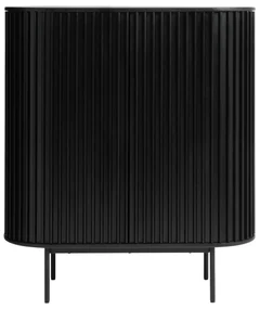 Wandkast Zwart - 110x45x125cm.