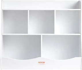 VEVOR Houten speelgoedopberger met boekenplank, 89 x 40 x 76 cm, 5-laags speelgoedkast, kinderboeken- en speelgoedplank voor kinderkamers en speelkamers