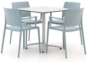 Forza Sile/Canzo 80cm dining tuinset 5-delig stapelbaar inklapbaar