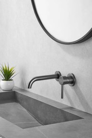 Saniclear Iron inbouw wastafelkraan verouderd ijzer - gunmetal