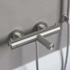 Hotbath Archie opbouw thermostatische badmengkraan geborsteld gunmetal PVD