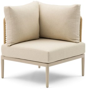 Hoek loungeset 5 personen Wicker/Aluminium/Aluminium/wicker Taupe  Coco Ibiza