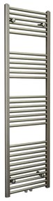 Sanicare design handdoekradiator 45x160cm midden aansluiting inox look