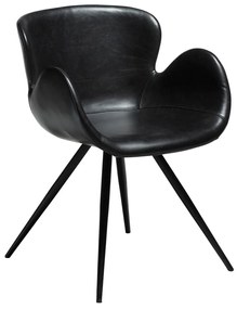 Dan-Form Gaia Design Stoel Zwart Kunstleer Met Armleuning