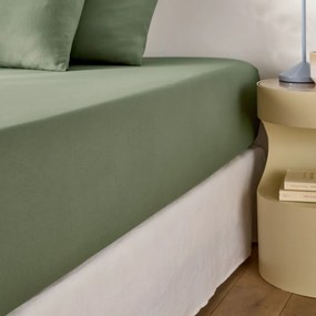 Hoeslaken van gewassen microvezel, gerecycled polyester, hoogte 30 cm