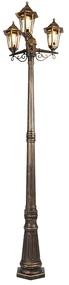 Smart buiten lantaarn goud 3-lichts incl. Wifi ST64 - New Haven Klassiek / Antiek E27 IP44 Buitenverlichting