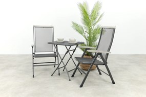 Balero inklapbare balkonset 3-delig strekmetaal 60x60 cm. - Antraciet