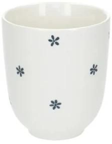 Beker met bloemetjes, organisch, porselein,Ø 7,6 cm