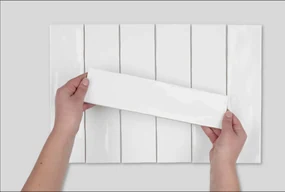 Wandtegel wit Tebe Vintage 30x7,5cm blanco glans