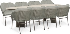 Tuinset 8 personen 300 cm Rope Taupe Coco Livo/Weave