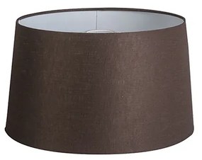 Linnen lampenkap bruin rond schuin 35/30/18