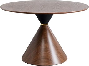 Kare Design Cono Ronde Eettafel Walnoot - 120 X 120cm.