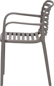Garden Impressions Mees tuinstoel taupe - 2 stuks