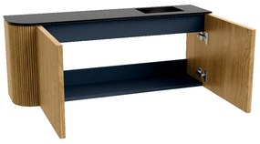 Mondiaz Joya 100cm toiletmeubel ronding links oak met wastafel faye rechts 1 kraangat urban