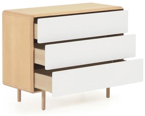 Kave Home Anielle Ladekast Licht Hout Met Wit - 99x42x78.5cm.