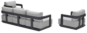 Garden Impressions Imperia loungeset 3-delig - donker grijs