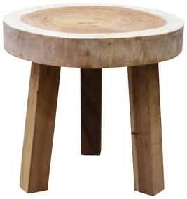 Boomstam krukje 47xH40 cm rond 3 poot - vierkante poten - bladdikte 8 cm