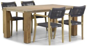 Tuinset 4 personen 165 cm Rope Grijs Lifestyle Garden Furniture Dallas/Brighton