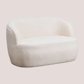 2-zits Bank In Sherpa Dariele Teddystof Wit - Sklum