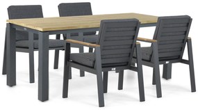 Tuinset 4 personen 180 cm Aluminium Grijs Lifestyle Garden Furniture Marietta/Riviera
